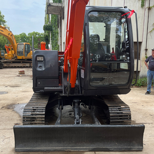 Miniexcavadora Hitachi ZX60 Original Fabricada en Japón, con Cabina y Orugas, Equipo de Construcción Usado, Cucharón de Excavación de 0.24m, Bomba de Engranajes, 5960kg - Product Image 6