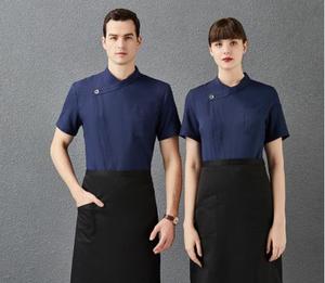 Manteau de travail pour boulanger Sushi, vêtements de travail manches courtes, vêtements de cuisine pour hommes femmes, hôtel Restaurant boulangerie vestes de cuisine, uniforme de Chef de restauration - Product Image 3