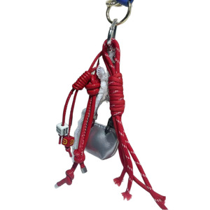 Porte-clés DIY fait main en cuir artificiel et alliage de zinc, breloque de sac portable, design irrégulier Printemps 2025 - Product Image 5
