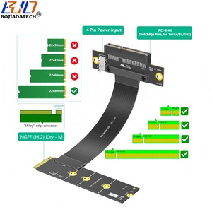 Интерфейс rtype NGFF M.2 Key-M NVME для 180 градусов PCI-E 4,0 4X слот адаптер Удлинительный кабель 0,2 м SATA 15PIN Power - Product Image 2
