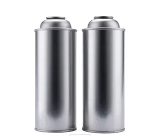 Factory Wholesale Empty Butane Canister Cylinder Metal Tin Can Gas Cartridge for Gas Stove with Valve