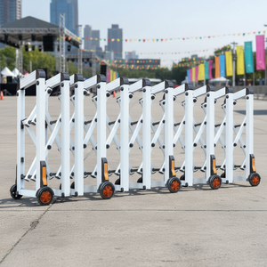 <strong>Expandable</strong> Metal Fence Aluminum Alloy Mobile Portable Collapsible Fence Retractable <strong>Folding</strong> <strong>Barrier</strong> Gate <strong>Safety</strong> Use Engineer - Product Image 2