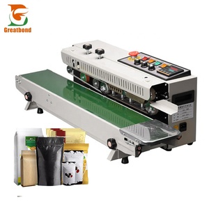 FR-1000 Automatic Commercial Band Sealer Portable Small <b>Desktop</b> Plastic Bag Coffee Powder Code <b>Printer</b> Ink Wheel Sealing Machine - Product Image 1
