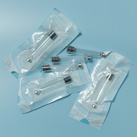 Tube en verre borosilicate neutre transparent vide de 3 ml avec bouchon en aluminium pour l'emballage de liquides cosmétiques