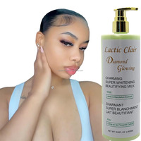 Lotion Corporelle Éclaircissante et Hydratante OEM Logo Lactic Claire Diamond Glowing Beautying, Restauratrice, Revitalisante, Atténue les Vergetures