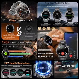 Reloj inteligente T-Rex 3 GPS para exteriores para hombre, pantalla HD de 1,75 pulgadas, batería de 1000mAh, linterna LED, resistente al agua 3ATM, reloj deportivo con llamadas Bluetooth HD - Product Image 4