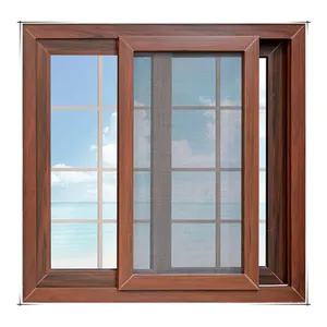 Duitse Veka Upvc/Pvc Hout Kleur Frame Goedkope Huis Schuiframen Voor Verkoop