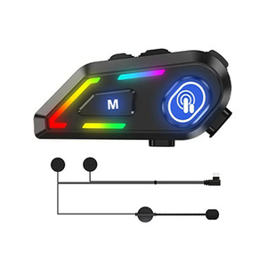 C5 Motorrad Kabelloses Helm-<span class=keywords><strong>Headset</strong></span> 40mm Stereo-Lautsprecher CVC Geräuschunterdrückung IP67 Wasserdicht zum Fahren - Product Image 1