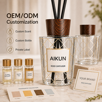AIKUN – Diffuseur de parfum en rotin personnalisé avec logo gravé, parfum naturel, coffret cadeau de luxe haut de gamme pour cadeaux d'entreprise – Vente en gros