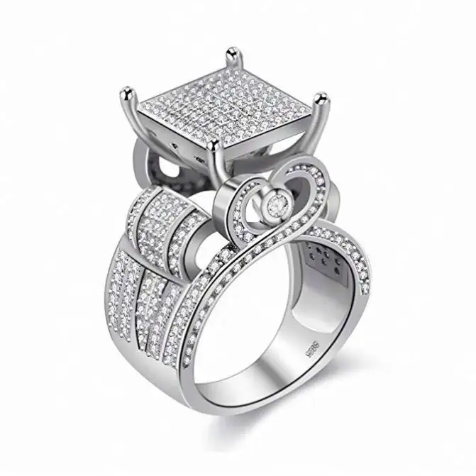 Đồ Trang Sức Thời Trang 925 Sterling Silver Antique Thiết Kế Chiếc Nhẫn Vàng