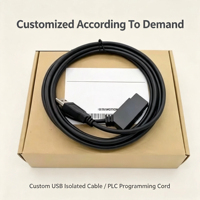 Cable de programación USB A macho a conector terminal personalizado, ensamblaje de cableado de PVC para descarga de datos de controladores industriales