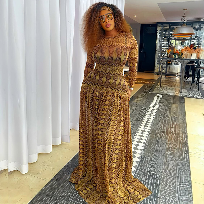 Phagun Tribal Africano Vestido Largo De Playa Bikini Mujer Beach Kaftan Vestido Largo-S-L