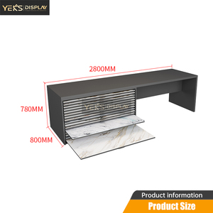 Hiện đại Đánh Bóng Thân thiện với môi Rack hiển thị Nhà cung cấp cho cửa gỗ xdl188 siêu mỏng ngăn kéo L hình dạng đảo bảng thiết kế - Product Image 4