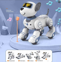 Robot chien intelligent télécommandé pour enfants avec capteur infrarouge tactile et programmation IA – Jouet robotique pour animaux de compagnie