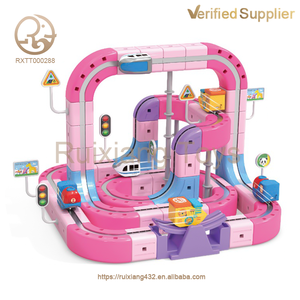 <span class=keywords><strong>Jouet</strong></span> de piste de course pour voitures miniatures, thème dinosaure de dessin animé et animaux mignons, avec piste inclinée, son et lumière électriques, et fonction d'escalade d'obstacles - Product Image 2
