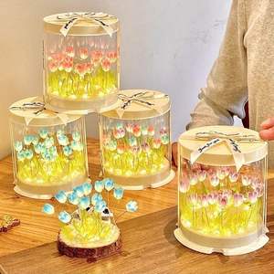 Lámpara Nocturna Creativa de Tulipanes DIY, Ramo de Flores Simuladas, Paquete Ecológico de Plástico, Otras Flores y Plantas Decorativas - Product Image 4