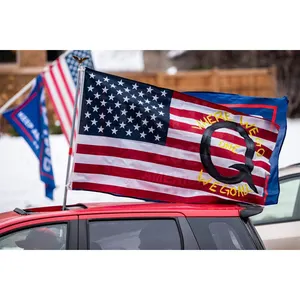Toptan özelleştirilmiş kaliteli amerikan komik bayrak arabalar için, komik araba bayrakları, dekorasyon özel araba bayrakları