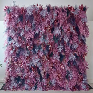 L13 Fond d'écran de mariage bohème floral 5D Roll Up Misty Smog Flowerwall Panel Artificial Pampas Grass Flower Wall Backdrop for Decor - Product Image 6