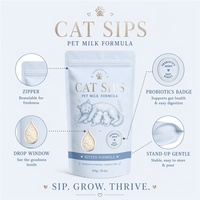 Bolsas de Embalaje Personalizadas para Leche de Gato con Ventana, Cierre Hermético, Zip, y Probióticos Añadidos para Gatitos Recién Nacidos