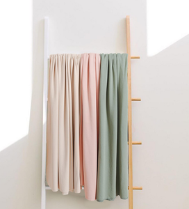 Cotton Soft <strong>Baby</strong> Swaddle Blanket Set Customize Printed Swaddle Blanket <strong>Baby</strong> Swaddle Wrap with Knotted <strong>Headband</strong> and Hat - Product Image 5