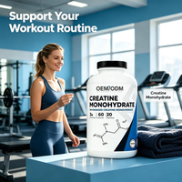 Capsules de créatine micronisée OEM ODM pour soutenir la force musculaire, les performances sportives, complément alimentaire sportif, 60 capsules