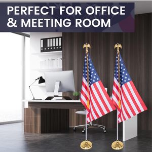 BOLISI per interni telescopico bandiera asta con Base e palla Top stendardo elegante <span class=keywords><strong>Stand</strong></span> per la casa o per l'arredamento dell'ufficio - Product Image 5