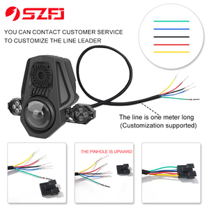 Combinazione di Faro, Indicatore di Direzione e Altoparlante per <span class=keywords><strong>Forcella</strong></span> Anteriore di Bicicletta Elettrica e Accessori per Moto, Tensione DC 36V 48V - Product Image 5