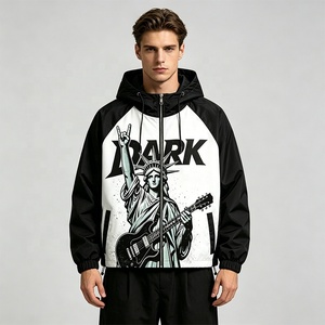 Rainbow Spray New Arrival Fashion Hooded Zip up Color Block <strong>Jackets</strong> Dtg Print Lightweight Streetwear <strong>Festival</strong> <strong>Men</strong> <strong>Jacket</strong> Factory - Product Image 3