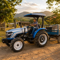 Tracteur agricole à roues 4x4 80 CV 100 CV avec charrue, remorque et ROPS – Fournisseur fiable pour travaux exigeants