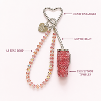 Porte-clés en acrylique avec strass, breloque perlée, pendentif de sac, bling, Kawaii, vente en gros, personnalisé, OEM, ODM