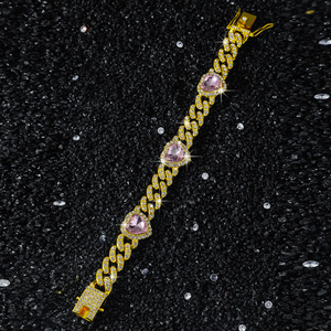 Pulsera de Cadena con Diseño de Corazón, Estilo Hiphop Urbano, para Hombre, de Aleación, Venta al por Mayor, Joyería de Moda - Product Image 5