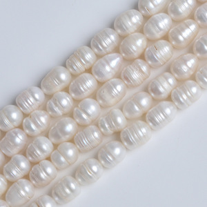 Perles de riz blanches naturelles d'eau douce de 8-9 mm en gros pour la fabrication de bracelets et de colliers avec des perles dispersées - Product Image 4