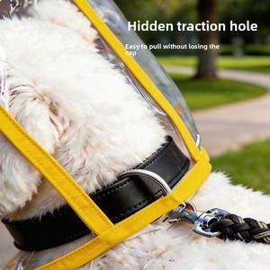 Impermeable Transparente para Perros de EVA con Orificio para Arnés, Chaqueta Impermeable para Cachorros con Protección Completa para el Abdomen, para Perros Pequeños y Medianos, para Paseos al Aire Libre - Product Image 3