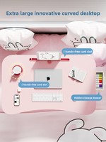 Bureau pliable multi-usage pour dortoirs d'étudiants, chambres à coucher, ordinateur de chevet, espace d'écriture pour enfants, support pour ordinateur portable sur baie vitrée, salle à manger