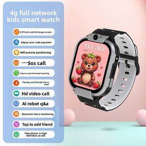 Montre connectée pour enfants 4G, étanche, bracelet en silicone, positionnement, appel vidéo, élève du primaire - Product Image 2