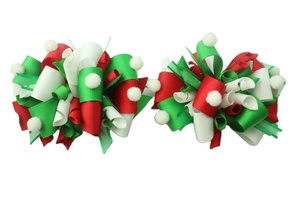 3.5 ''boucles bouffantes pinces à <span class=keywords><strong>cheveux</strong></span> pour fille Toddle Swe <span class=keywords><strong>neige</strong></span> fil Korker bébé <span class=keywords><strong>cheveux</strong></span> accessoires argent ruban <span class=keywords><strong>cheveux</strong></span> arcs - Product Image 2