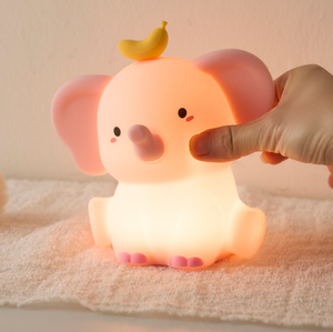 Soft Silicone <b>Elephant</b> Cute Night Light Tap Control Modern Design LED Room <b>Decoration</b> Bedroom Lamp For Kids Sleeping - Product Image 4