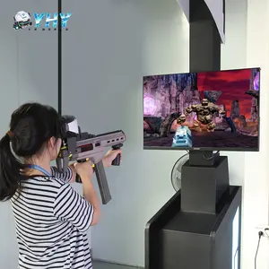 YHY VR 32 Inch Screen Ar/vr Entertainment Gun Battle Games Standing Walker VR 9d Shooting Games