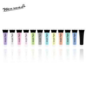 15ml ống nhựa 12 màu sắc sơn acrylic thiết lập đa chức năng cho sinh viên để vẽ vải thủy tinh giấy - Product Image 4