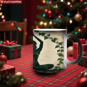 Mug à sublimation vierge 11oz, céramique noire givrée, activable par la chaleur, pour impression personnalisée - Product Image 2