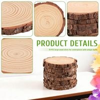 Vente en gros de tranches de bois de pin naturel gravées au laser personnalisées, cercles, supports, cadeaux de Noël, de mariage, de la Saint-Valentin, décorations