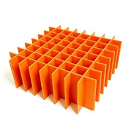 Plaque en PP recyclable orange de 5 mm, panneau en plastique ondulé creux pour l'emballage des composants électroniques, transport 1m*1m