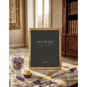 Beltrami Photo <b>Frame</b> 8x10 <b>Gold</b> Silver Plated Made In Italy - Product Image 2