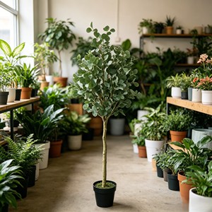 Wholesale <b>Artificial</b> Eucalyptus Leaves Garland Greenery Plant for Home Office Shelf Wedding Party Decor - Product Image 3