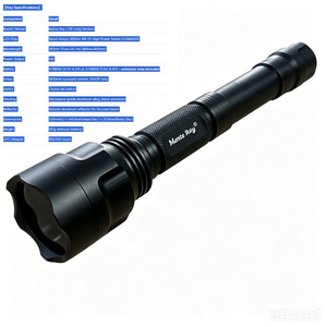 Linterna UV de 365nm y 5W, <span class=keywords><strong>Luz</strong></span> Negra LED para Detección de Fugas, Curado UV, Manchas de Orina de Mascotas, Inspección <span class=keywords><strong>Forense</strong></span> C8 2x18650 - Product Image 6