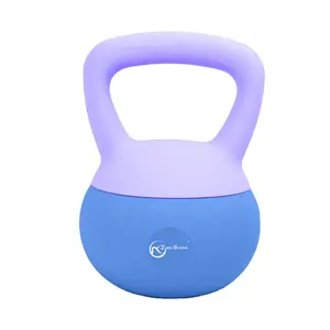 Zhensheng logotipo personalizado suave Kettlebell equipo de fitness PVC goma Kettlebell