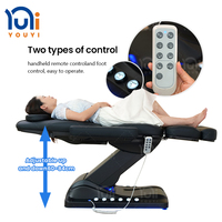 Table de massage électrique réglable moderne en cuir PU pour salon de beauté et spa, avec 3/4 moteurs, pour soins du visage et extensions de cils