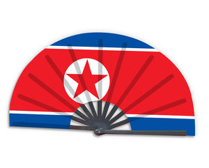 Abanico de bambú plegable con estampado personalizado, Bandera Nacional de España del Norte, venta al por mayor, 2022 - Product Image 1