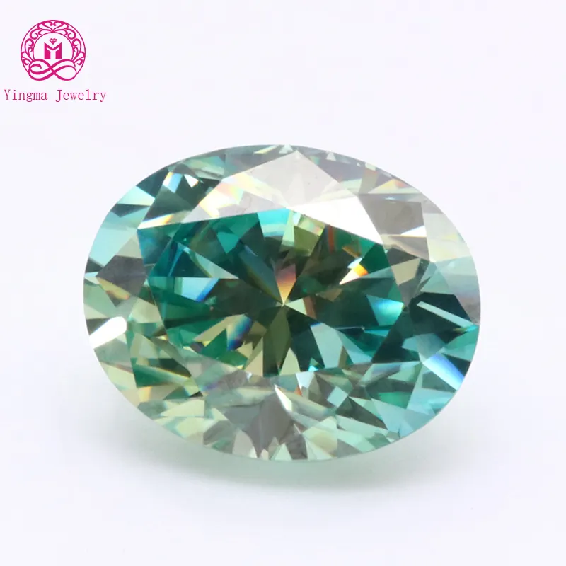 Yingma Oval Cut Loose Moissan ite Stone Naturfarben Grün & Blau Oval Moissan ite Loose Diamond Für Custom Jewelry