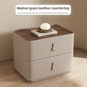 Table de <span class=keywords><strong>chevet</strong></span> <span class=keywords><strong>scandinave</strong></span> en bois massif de style Ins avec selle en cuir accessible luxe simple armoire de rangement <span class=keywords><strong>chevet</strong></span> table de <span class=keywords><strong>chevet</strong></span> - Product Image 2